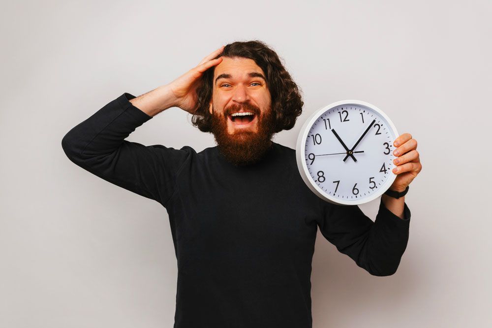 les délais de vos commandes, personnage stress, horaire