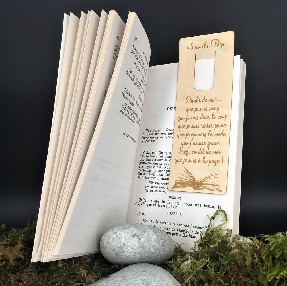 marque page en bois personnalisé avec gravure laser