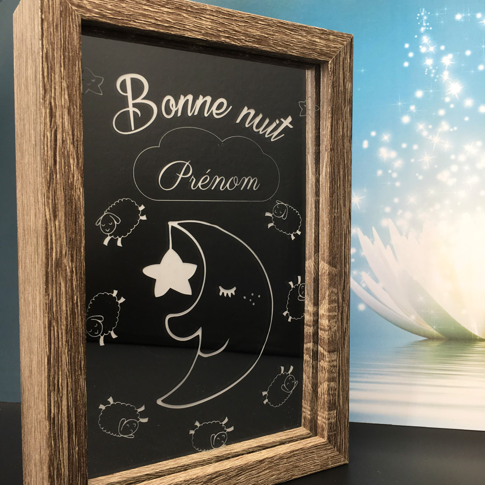 box led décoration gravée et personnalisable enfant
