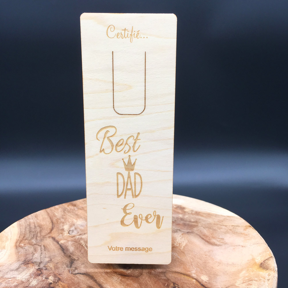 marque-page en bois personnalisé avec gravure laser