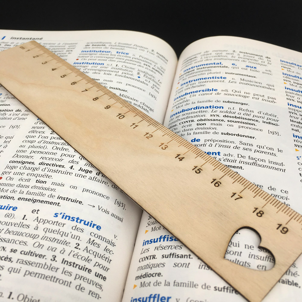 règle en bois graduée 100% personnalisable
