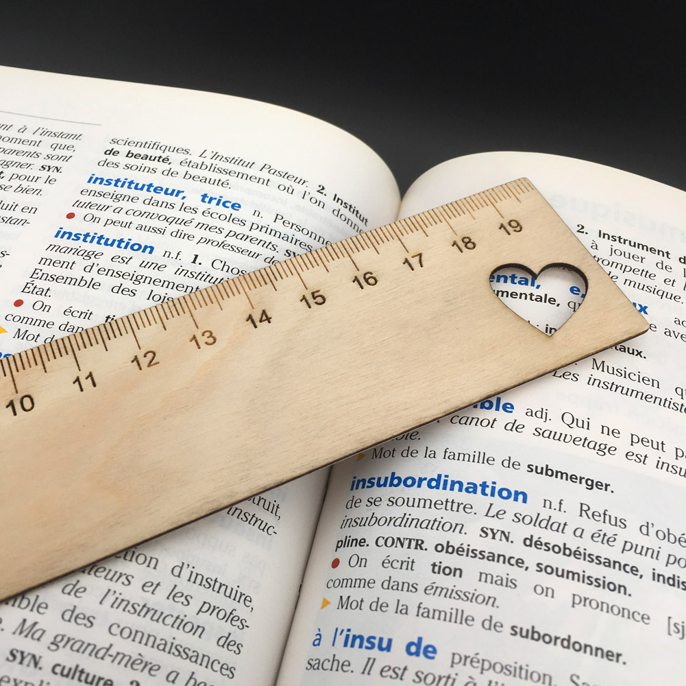 règle bois graduée 100% personnalisable idée cadeau fin de l'école