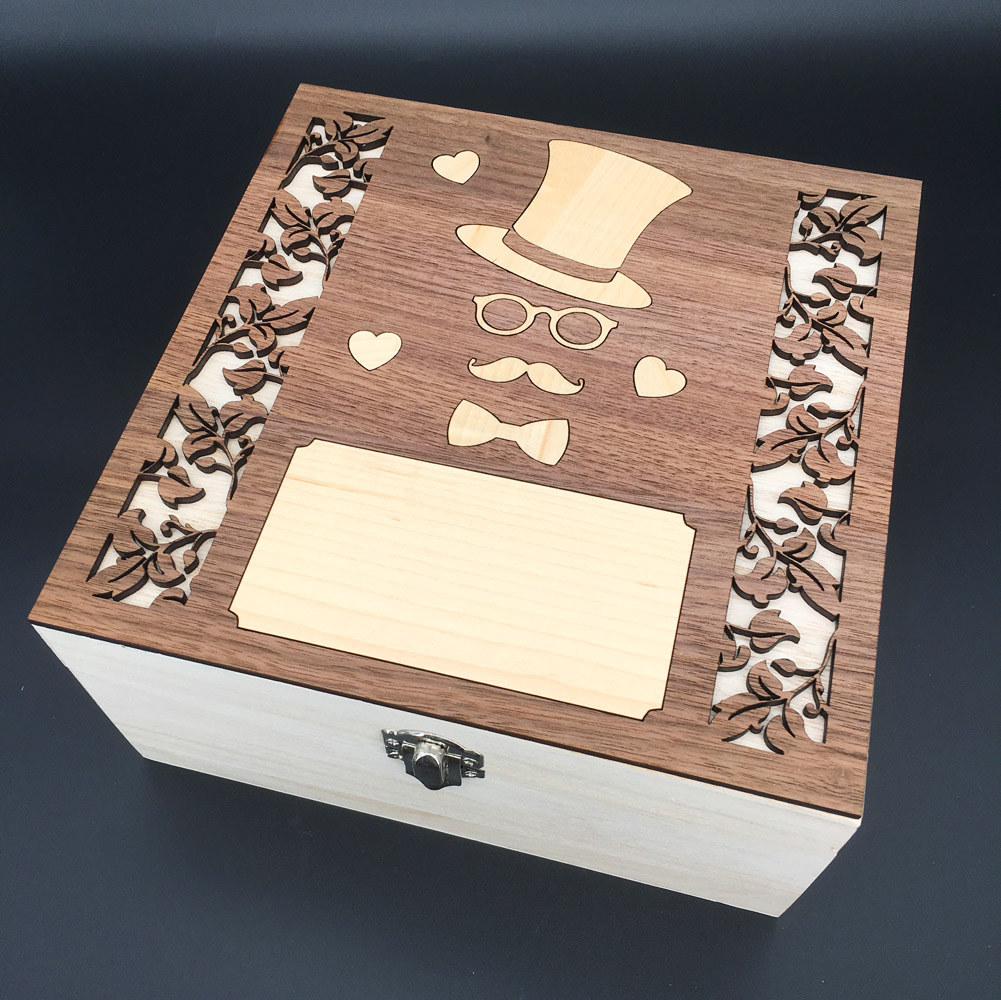 coffret personnalisé en bois 20 cm idée cadeau fête des pères