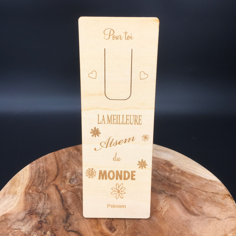 marque page meilleure atsem du monde - idée cadeau fin année scolaire