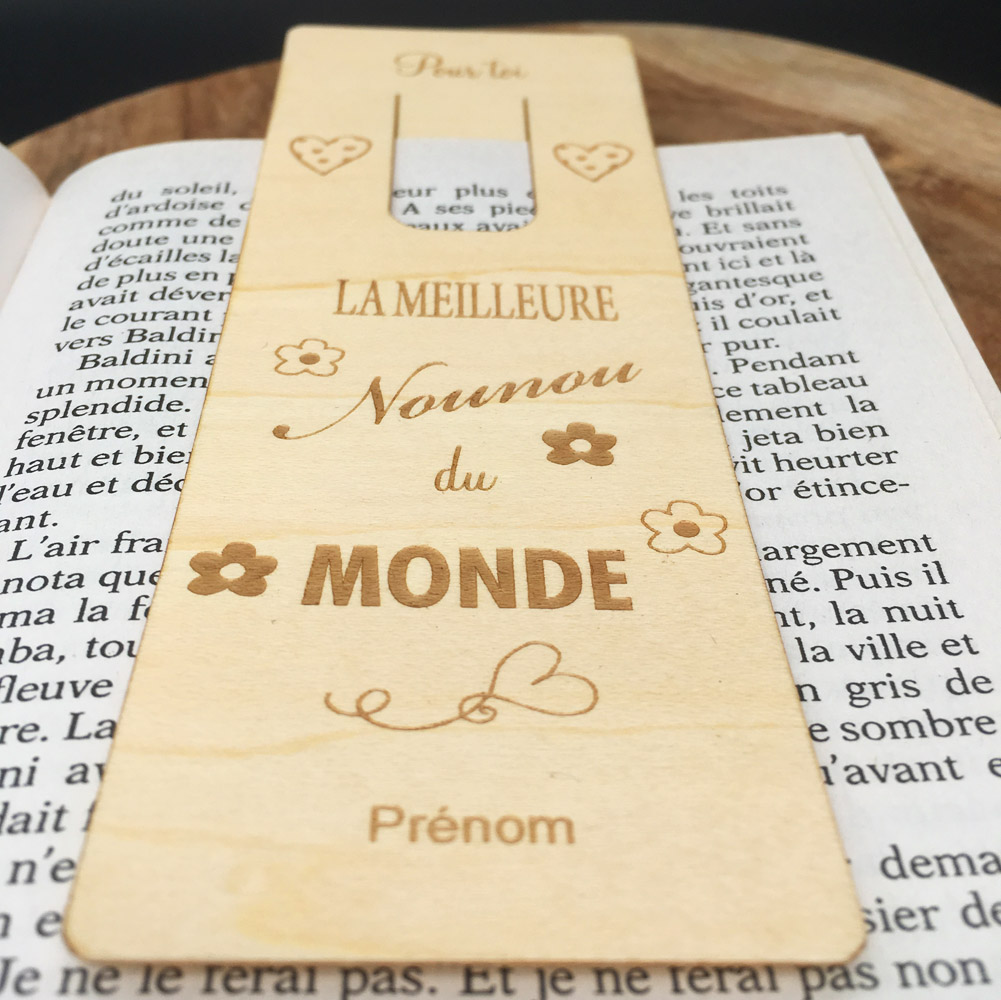 marque page meilleure nounou du monde - idée cadeau fin année scolaire