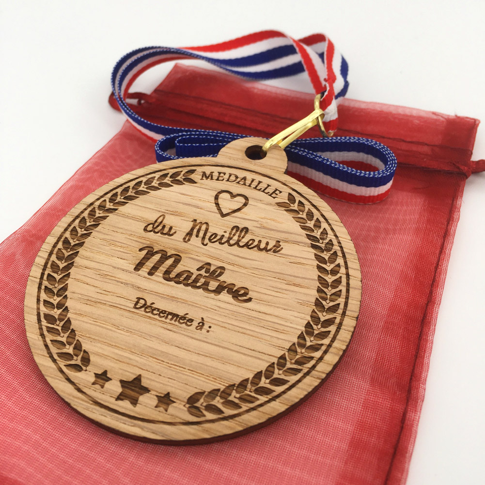 médaille bois meilleur maître chêne