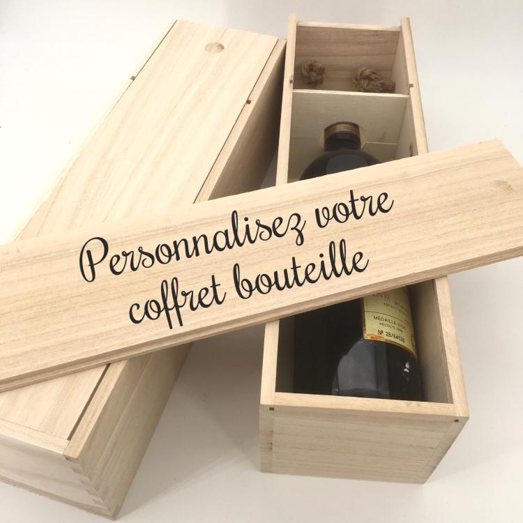 Coffret bouteille en bois 100% personnalisable