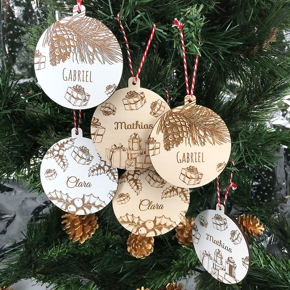 décoration de noël personnalisée cadeaux ensemble 2