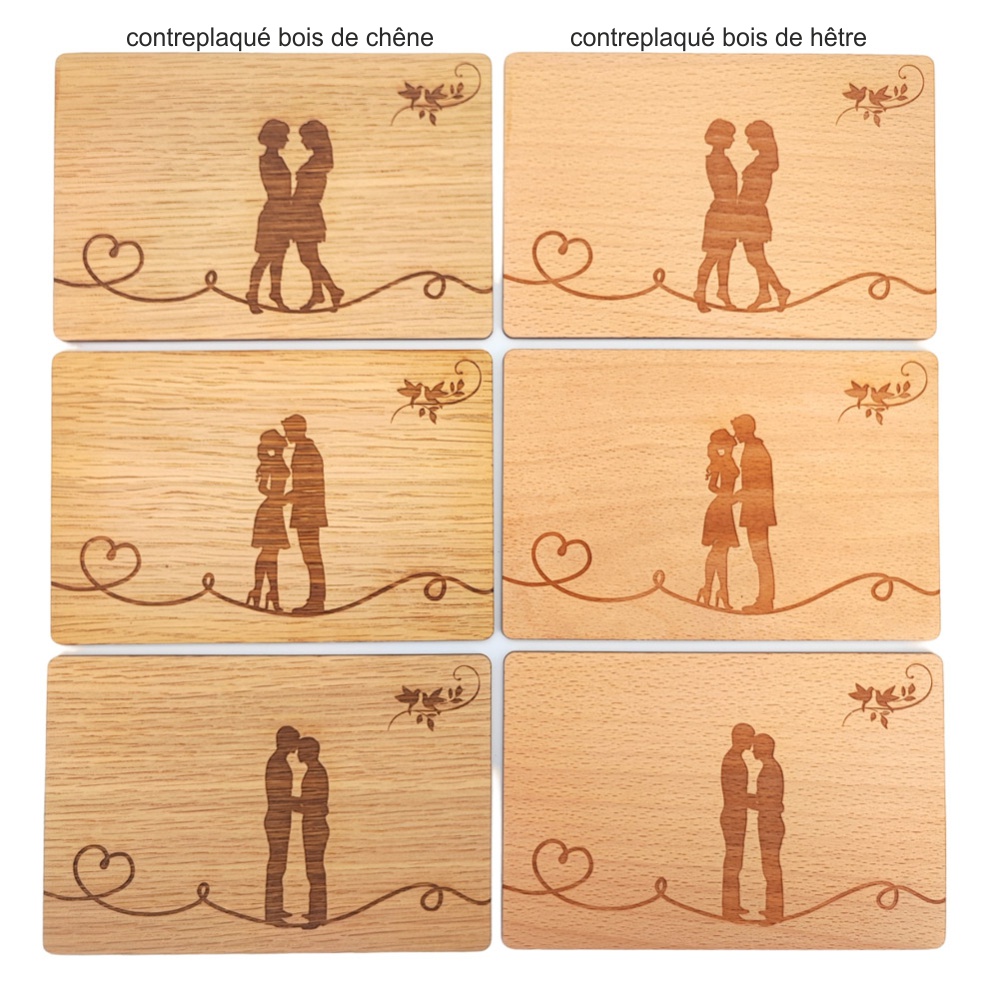 carte postale bois des amoureux produit d'ensemble