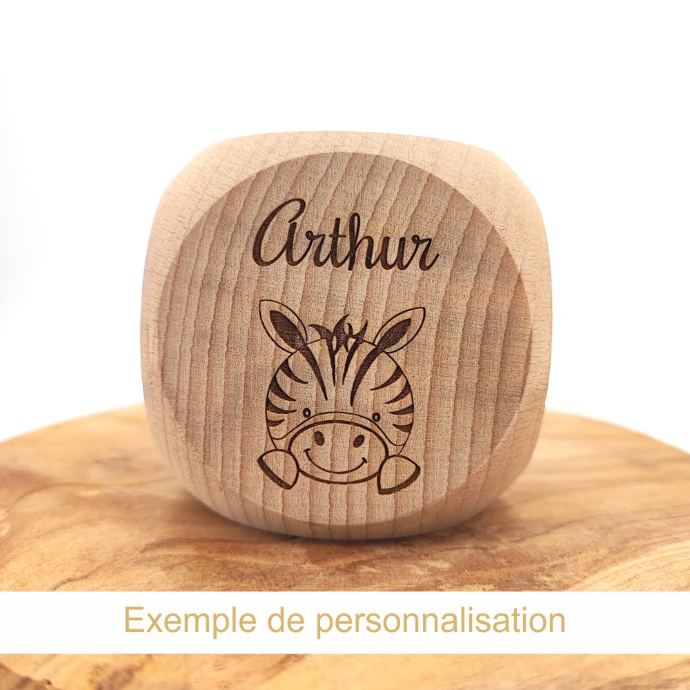 dé en bois 100% personnalisable - idée cadeau enfants