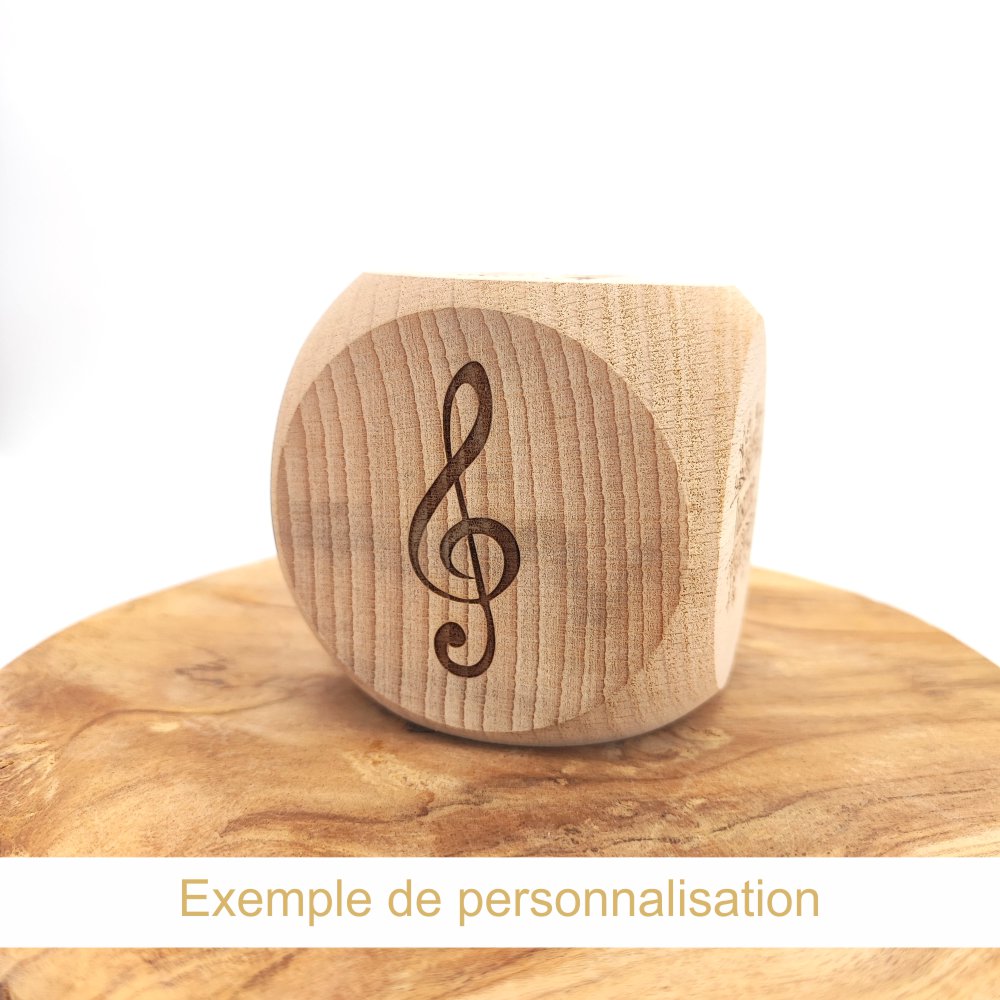 dé en bois 100% personnalisable - idée cadeau