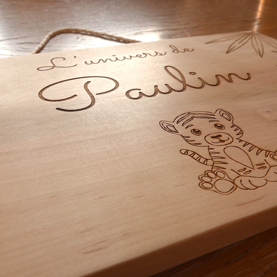 Plaque déco bois A4 en aulne idée décoration maison